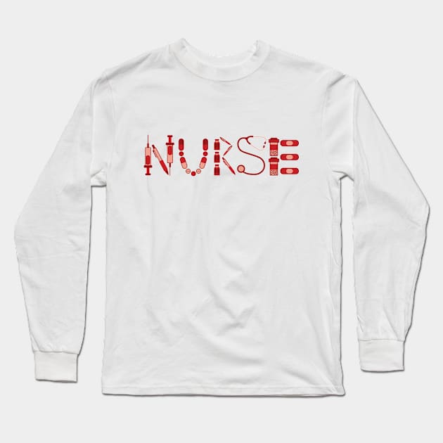 Nurse (Red) Long Sleeve T-Shirt by NurseLife